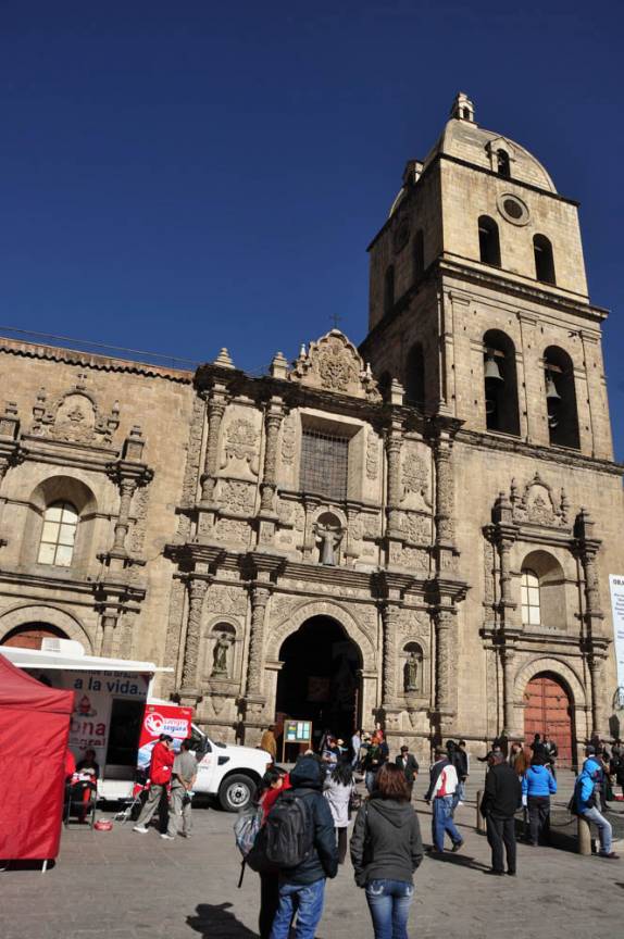 A catedral de La Paz, capital da Bolívia